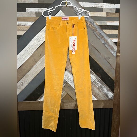 Fiorucci Yellow Corduroy Pants - Picture 1 of 4